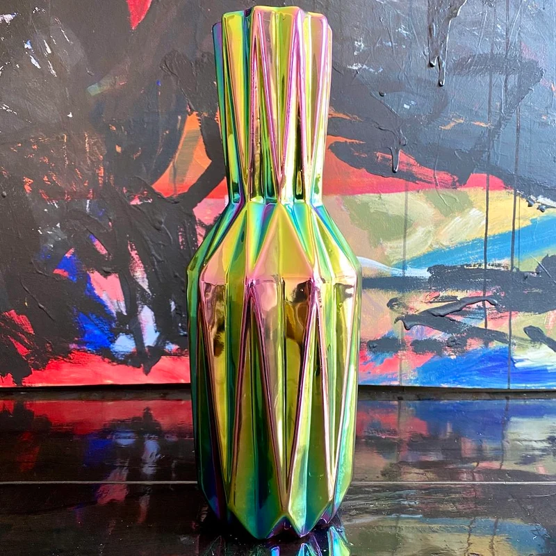Vase 'OILY FOLDS' L-Faltenvase Ø14 x H41,5 cm