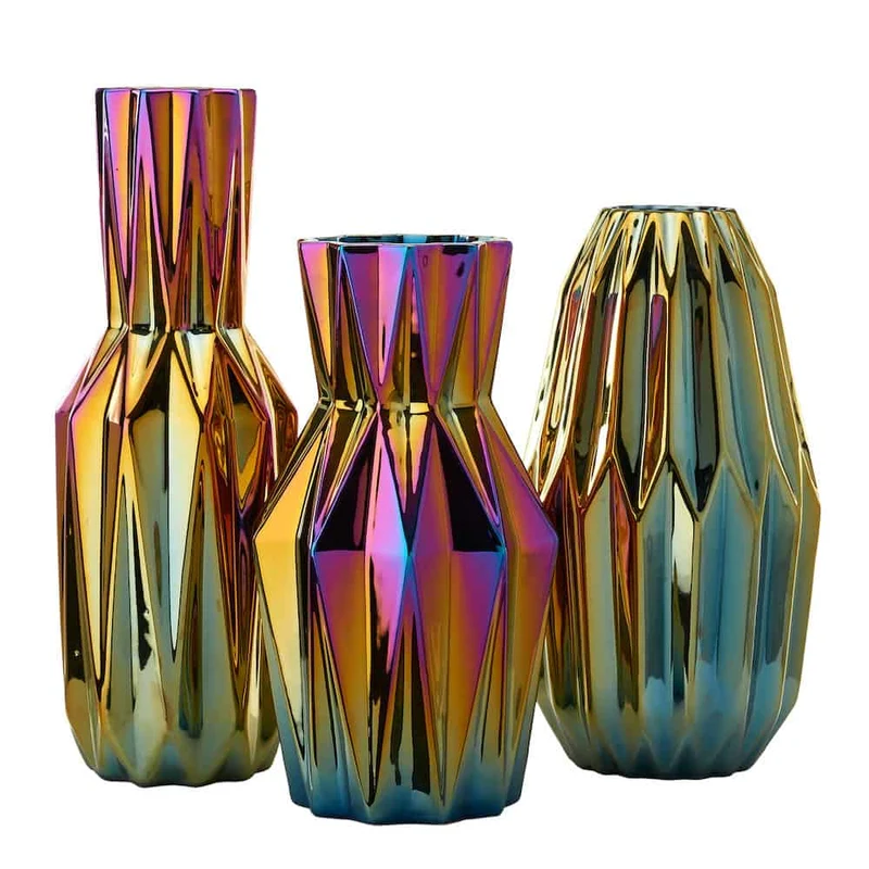 Vase 'OILY FOLDS' L-Faltenvase Ø14 x H41,5 cm