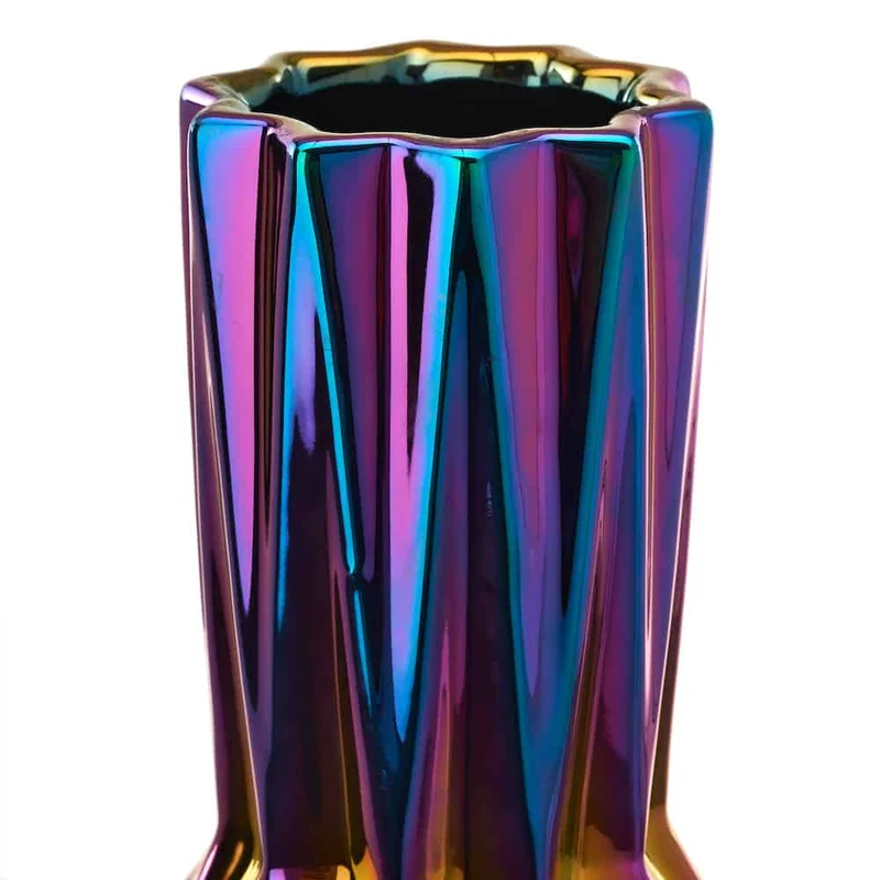 Vase 'OILY FOLDS' L-Faltenvase Ø14 x H41,5 cm