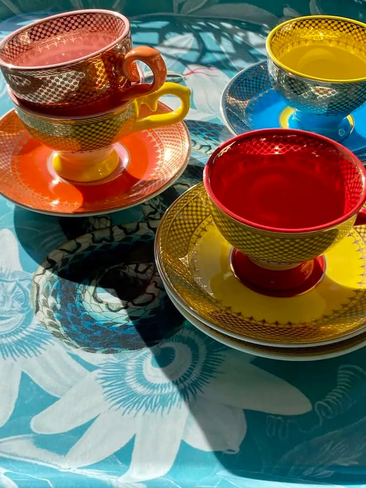Espressotassen 'GRANDMA' 4er-Set Porzellan, mehrfarbig