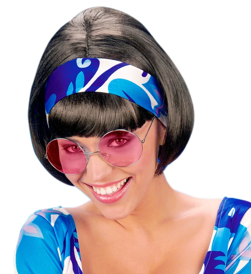 "Hippie" Partybrille XL - Rund | Pink