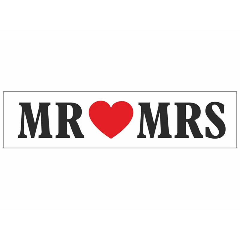 Schild MR & MRS, 50 x 11,5cm