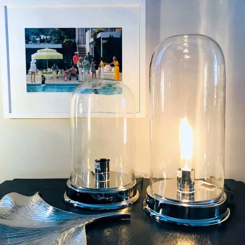 Tischlampe BOUALI Silber Ø23x45,5cm