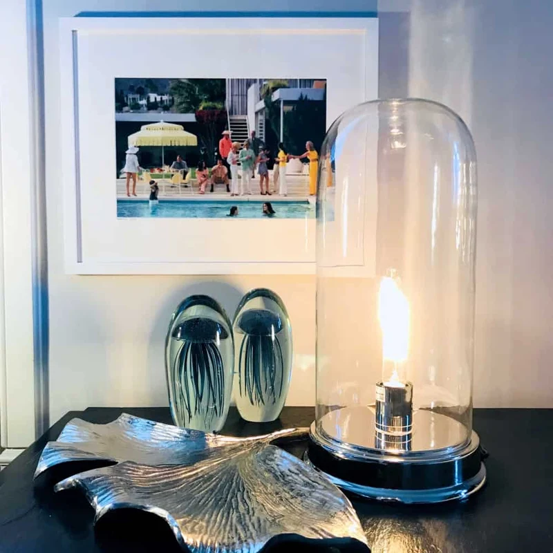 Tischlampe BOUALI Silber Ø23x45,5cm