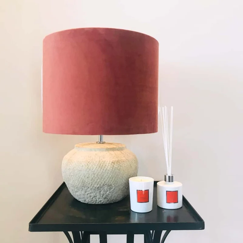 Tischlampe VERTAS Zement 55 cm pink