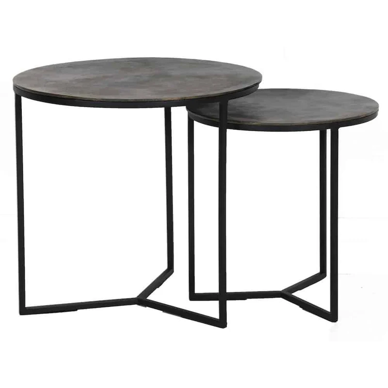 Beistelltisch SOCOS antik öl bronze 2er-Set