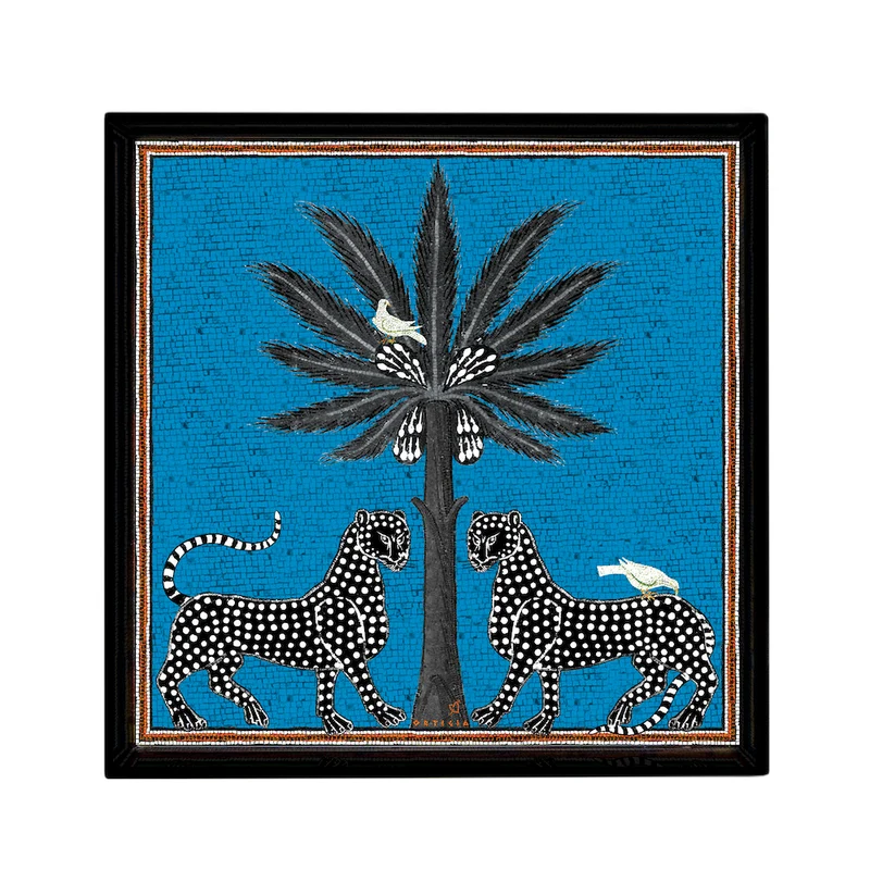 Lacktablett SQUARE 25,5 x 25,5 cm - blau