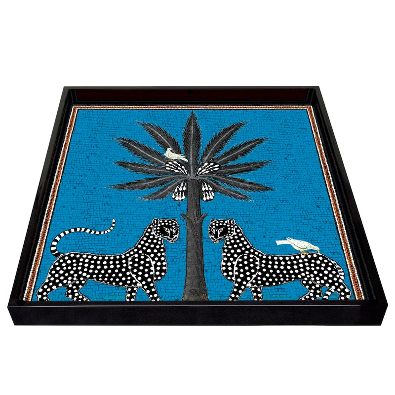 Lacktablett SQUARE 25,5 x 25,5 cm - blau