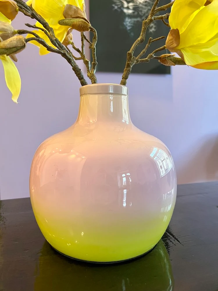 runde Vase SAIGON rosa-orange-flieder ø18 cm