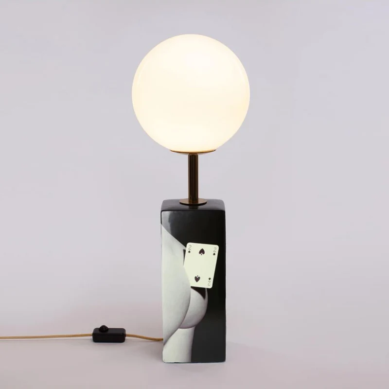 Tischlampe PIK-ZWEI schwarz-weiß