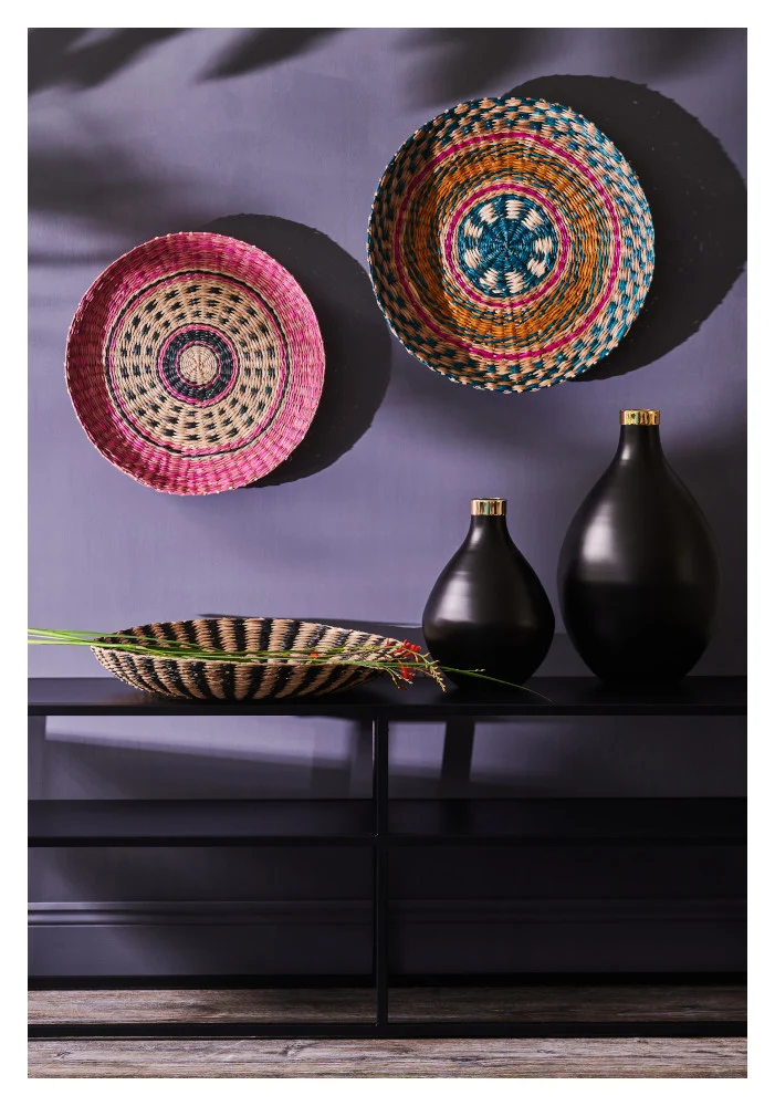 bauchige Vase SAIGON L in schwarz- gold 40 cm