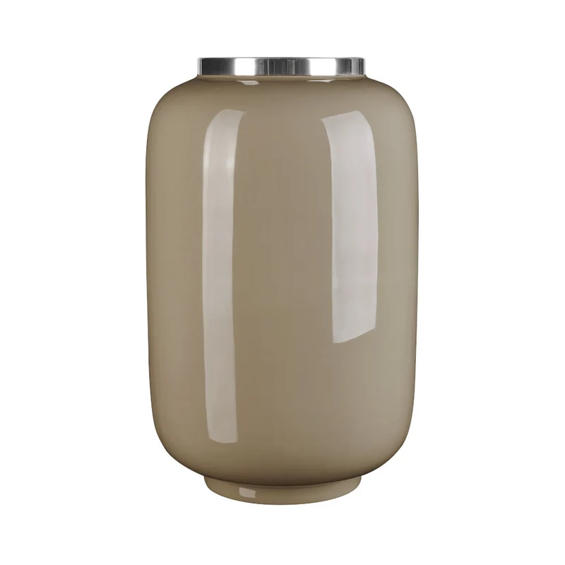 Vase SAIGON L in schlamm- silber 40 cm