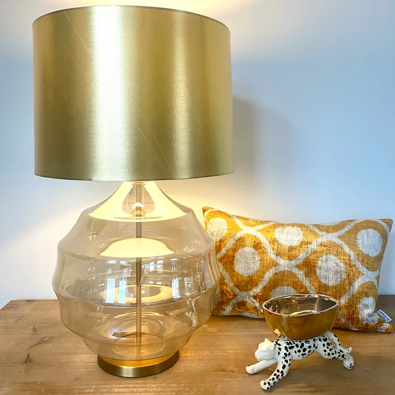 Tischleuchte J'ADORE Glas Gold 76cm