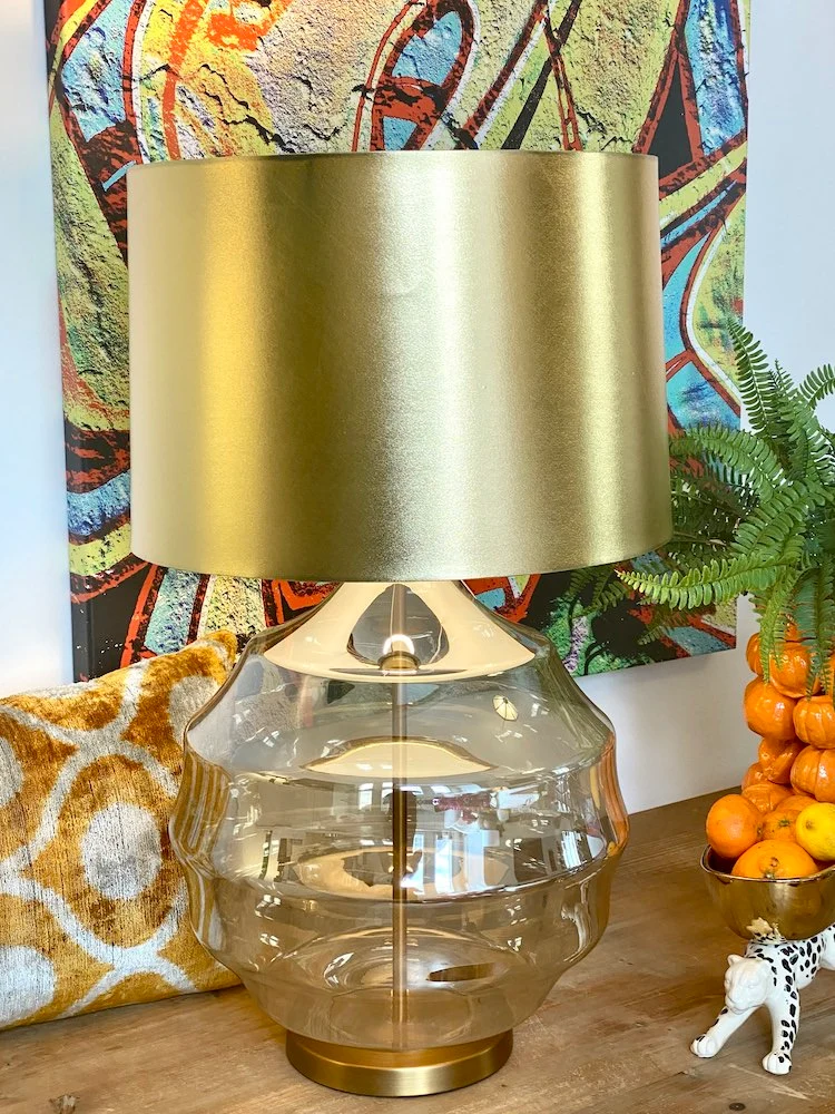 Tischleuchte J'ADORE Glas Gold 76cm