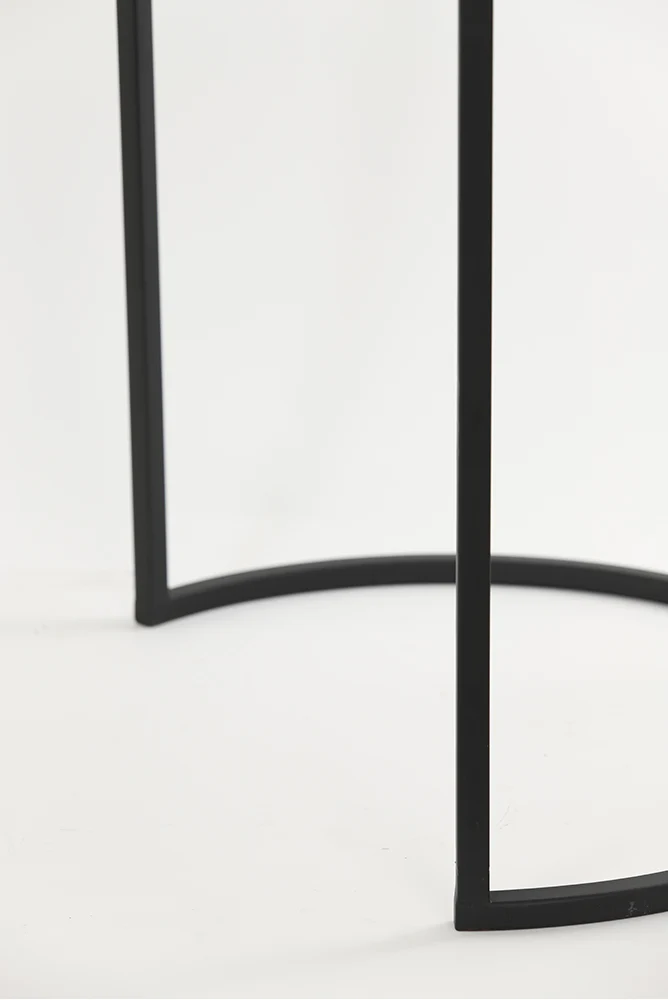 Beistelltisch ALFIO Marmor braun-schwarz 2er-Set