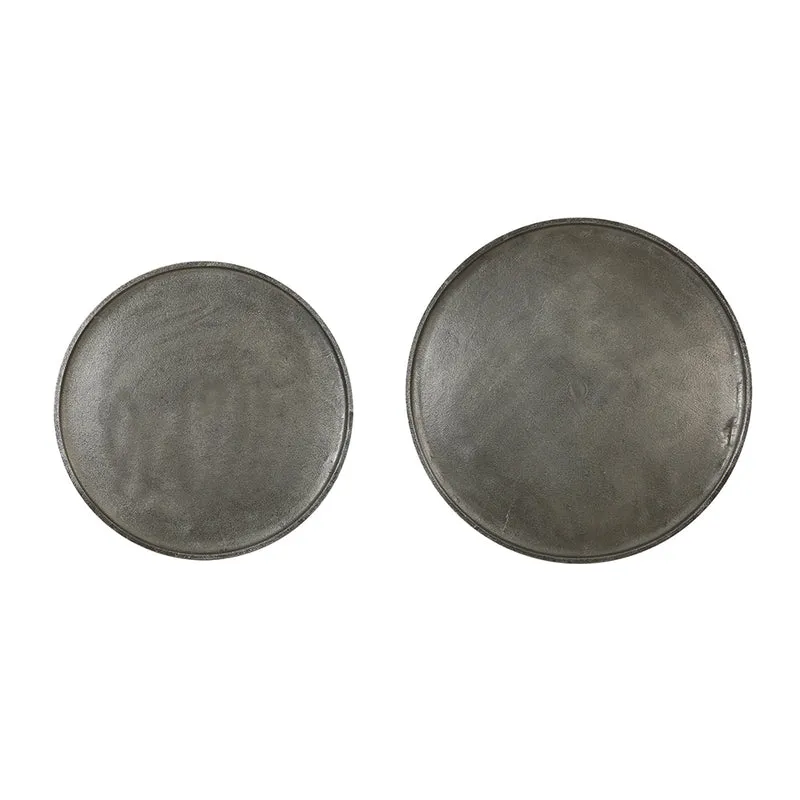 Beistelltisch TOBIAS 2er Set antik Silber