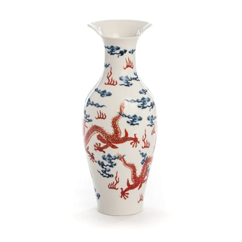 Vase HYBRID ADELMA aus Porzellan Ø14 x 32,5 cm