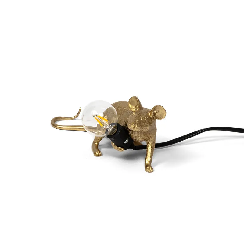Tischlampe MOUSE laufend-gold 6,2x21x8,1 cm mit USB