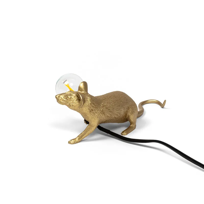 Tischlampe MOUSE laufend-gold 6,2x21x8,1 cm mit USB