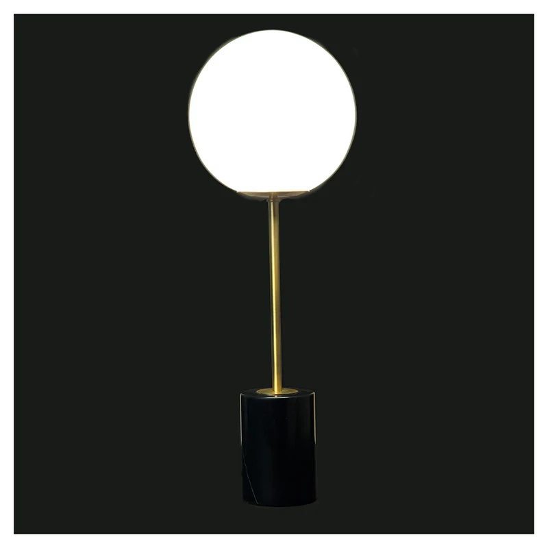 Tischlampe FULL MOON schwarz-gold Ø20x56 cm