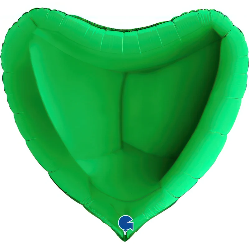 36"/Ø91cm Folienballon Uni Herz | Grün