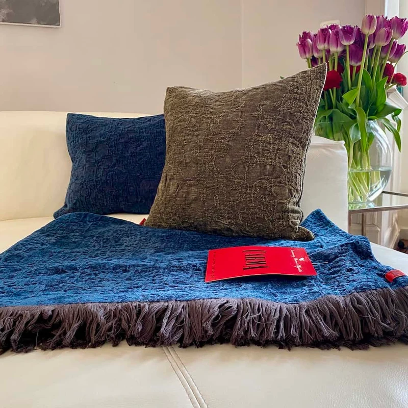 Carma Kissen ROMA denim blau
