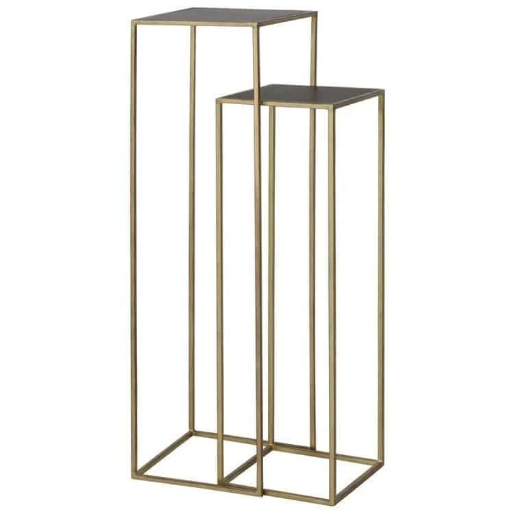 Beistelltisch Säule BOCA wash Gold matt schwarz
