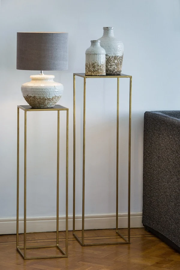 Beistelltisch Säule BOCA wash Gold matt schwarz