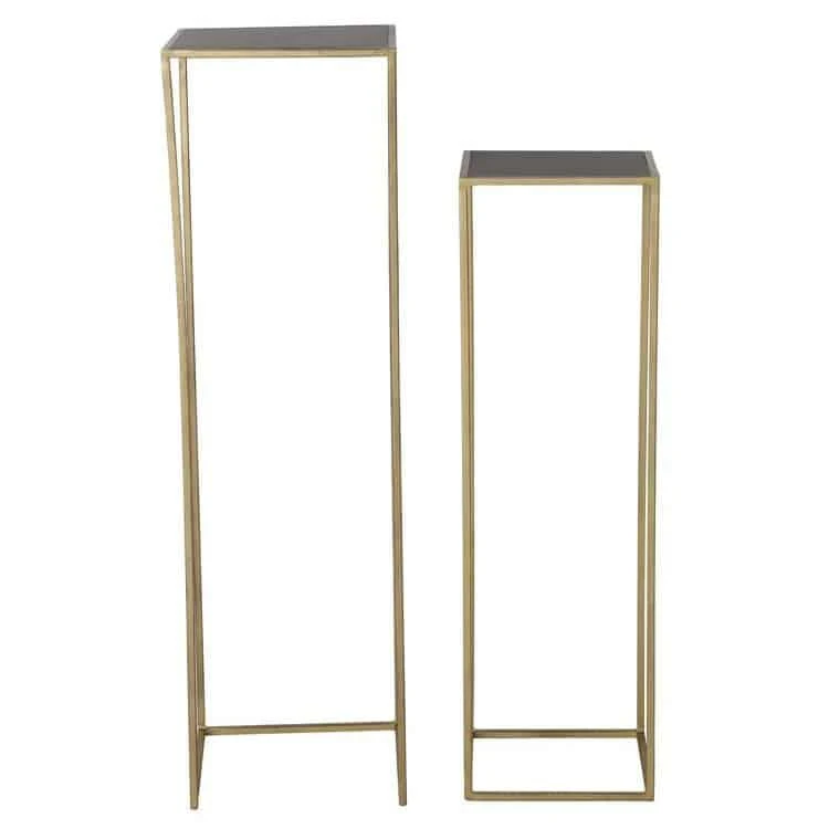 Beistelltisch Säule BOCA wash Gold matt schwarz