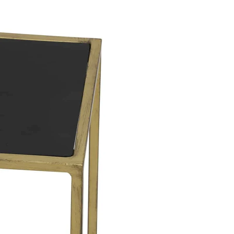 Beistelltisch Säule BOCA wash Gold matt schwarz
