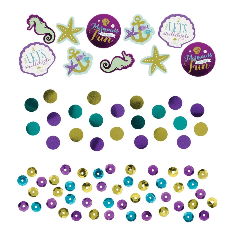 Amscan "Mermaid Wishes" Konfetti 34g - 360275 | Meerjungfrau Lila Grün Geburtstag Partydekoration