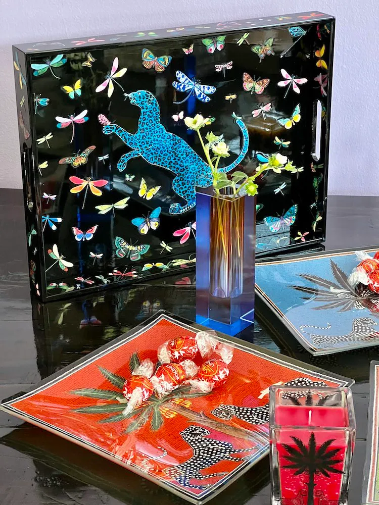 Lacktablett DRAGONFLIES 30 x 40 cm
