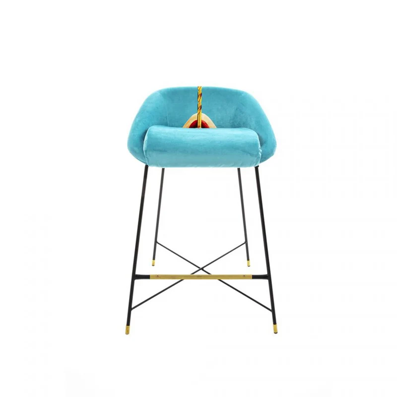 Barhocker DRILL türkis-blau