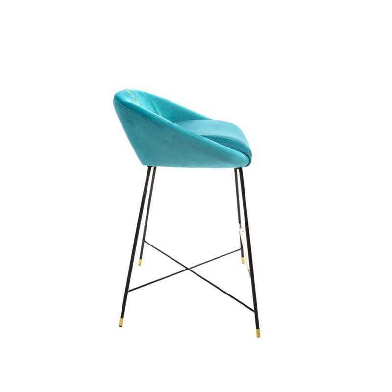 Barhocker DRILL türkis-blau