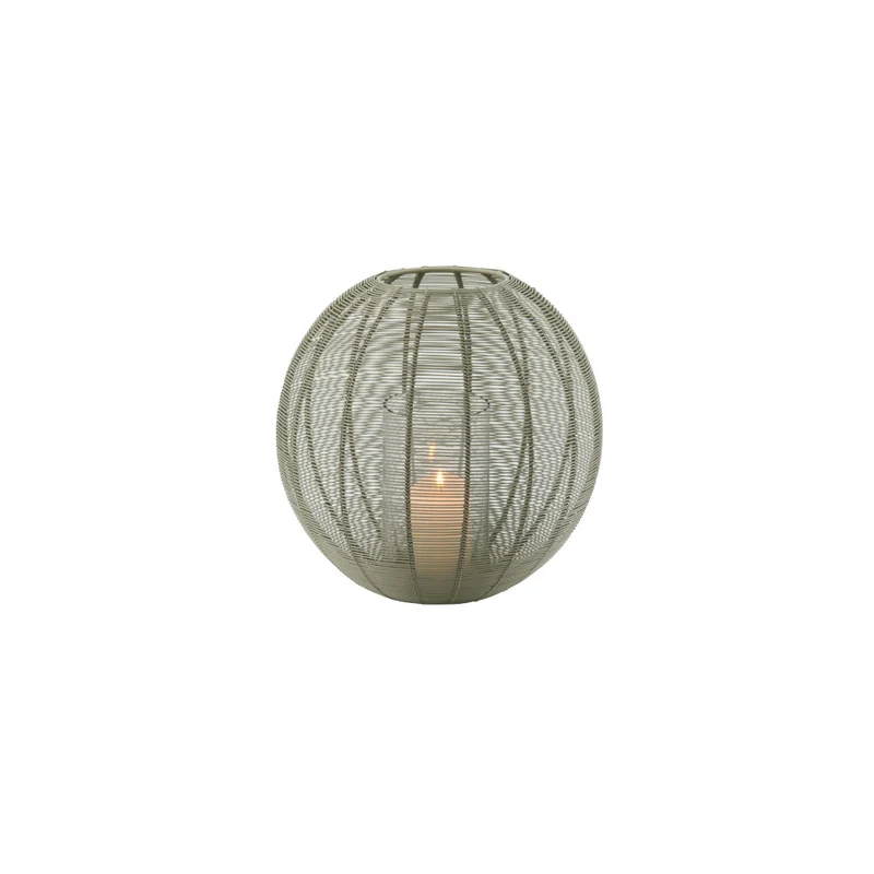 rundes Windlicht KNOKKE - hellgrau Ø30 cm