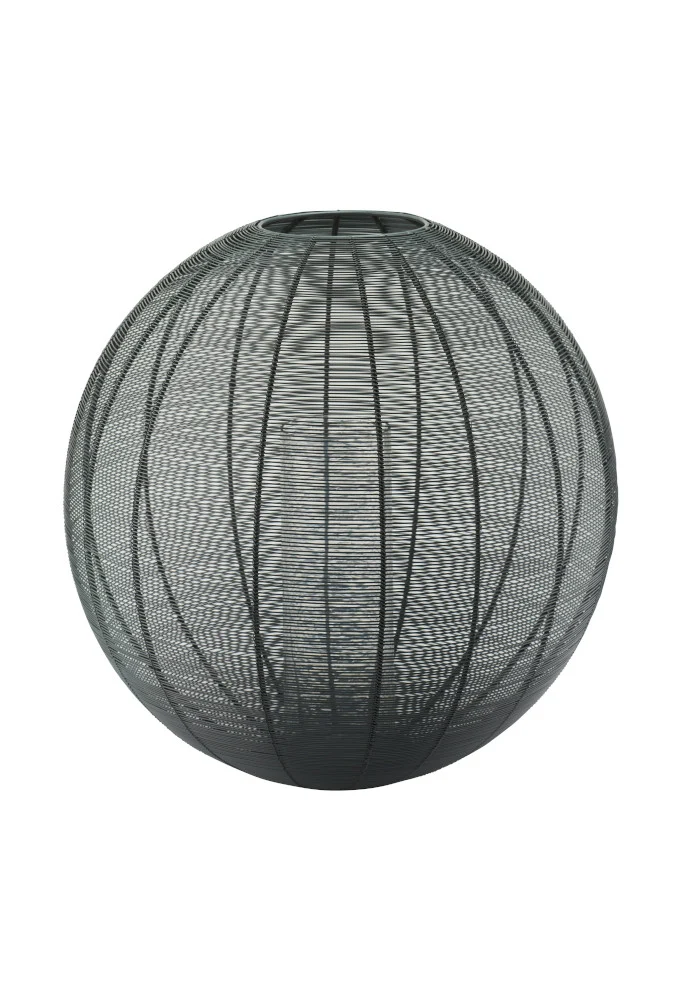 rundes Windlicht KNOKKE - dunkelgrau Ø50 cm