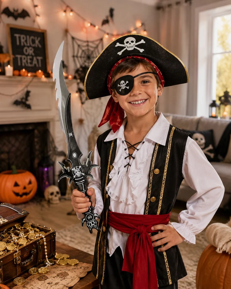 Schaumstoff Piratenschwert 66 cm  Gezackter Piratensäbel Schwarz Grau