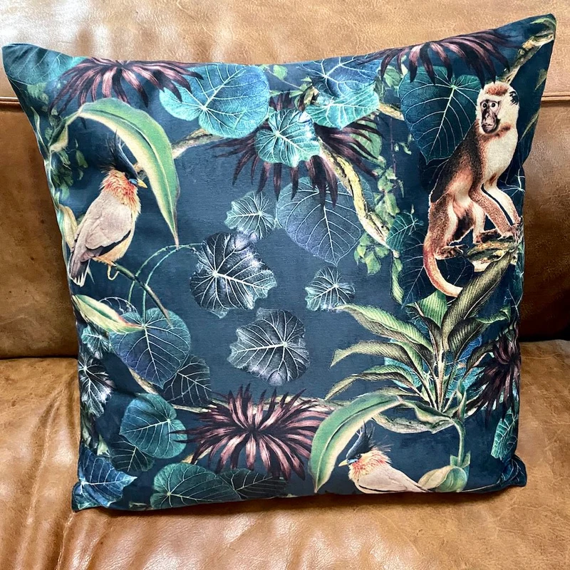 Kissen JURUTI dunkel blau 45x45 cm