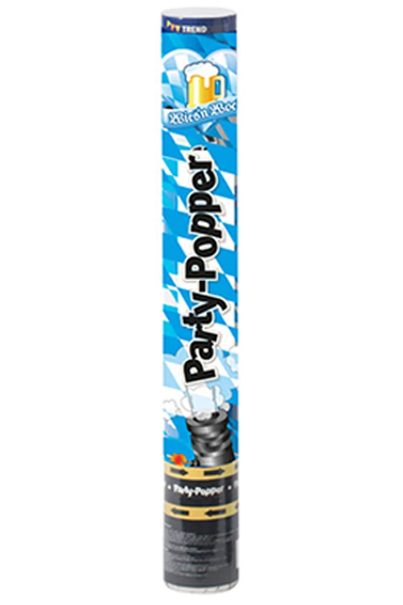 Konfettishooter Papier Bayern Weiss-Blau 40cm