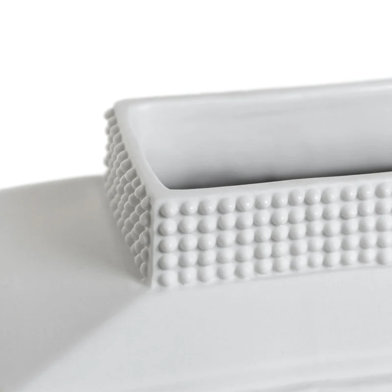 Vase CHARADE STUDDED in weiß