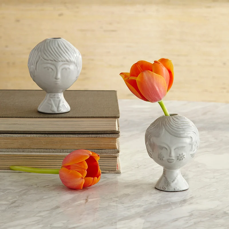 Vase UTOPIA REVERSIBLE BOY-GIRL BUD in weiß