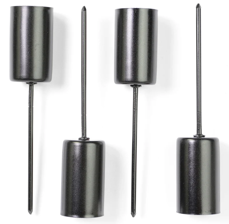 Stabkerzenhalter für Adventskranz und Gesteck 4 Stück 23mm 10862 | Schwarz