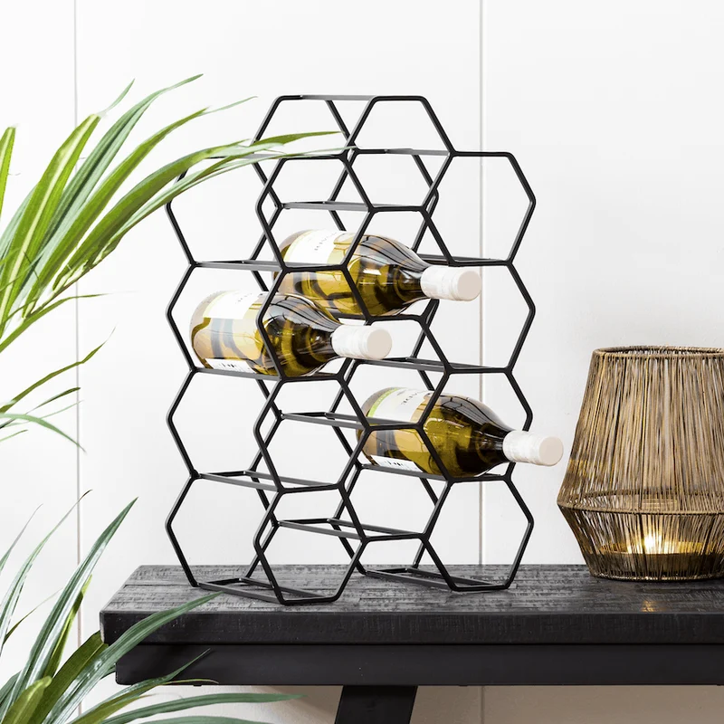 Weinregal SALBRIS matt schwarz 30x18x46 cm
