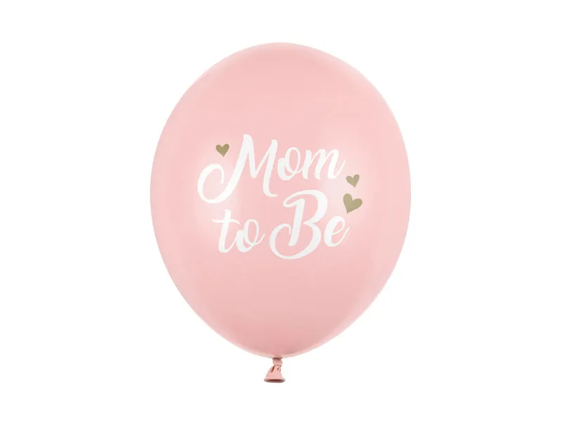 Luftballon Ø30cm "Mom to Be" | 6 Stk. - Pastel Pink