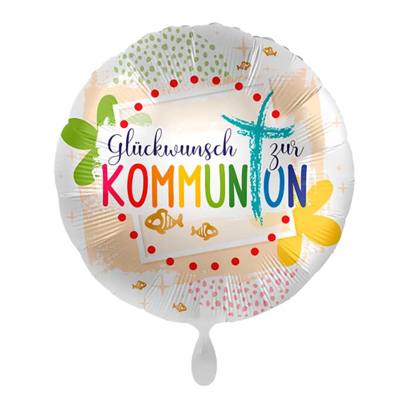 18"/Ø43cm Folienballon "Glückwunsch zur Kommunion"