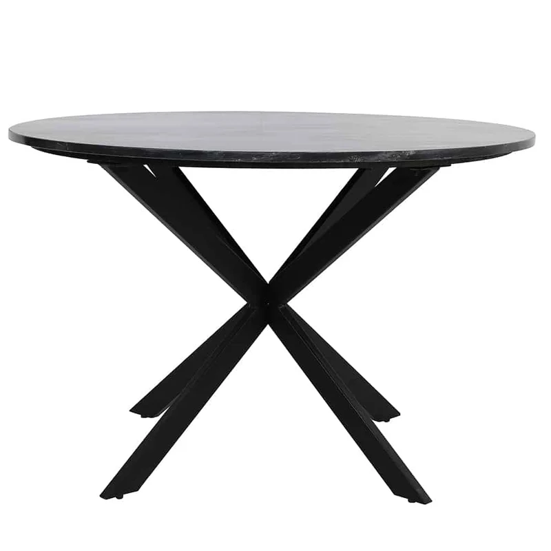 Esstisch TOMOCHI Marmor schwarz+schwarz Ø120x78 cm