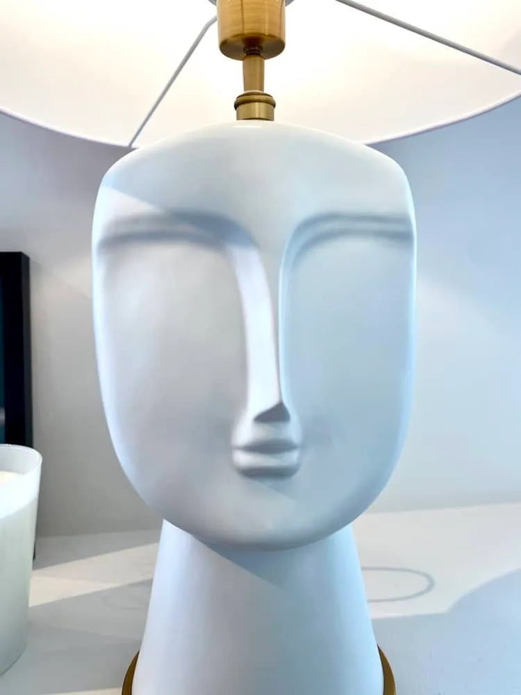 Tischlampe ODETTE Gesicht weiß Ø35x75cm