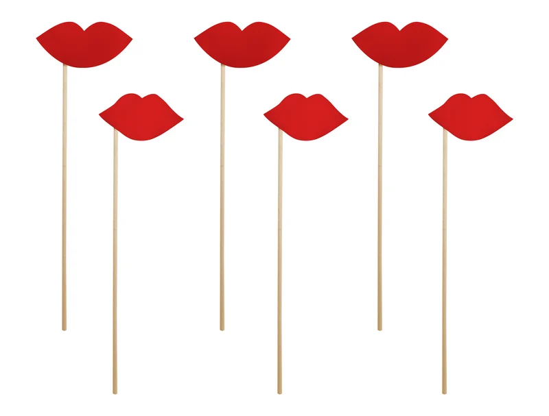 Foto-Props Lippen 6-tlg.