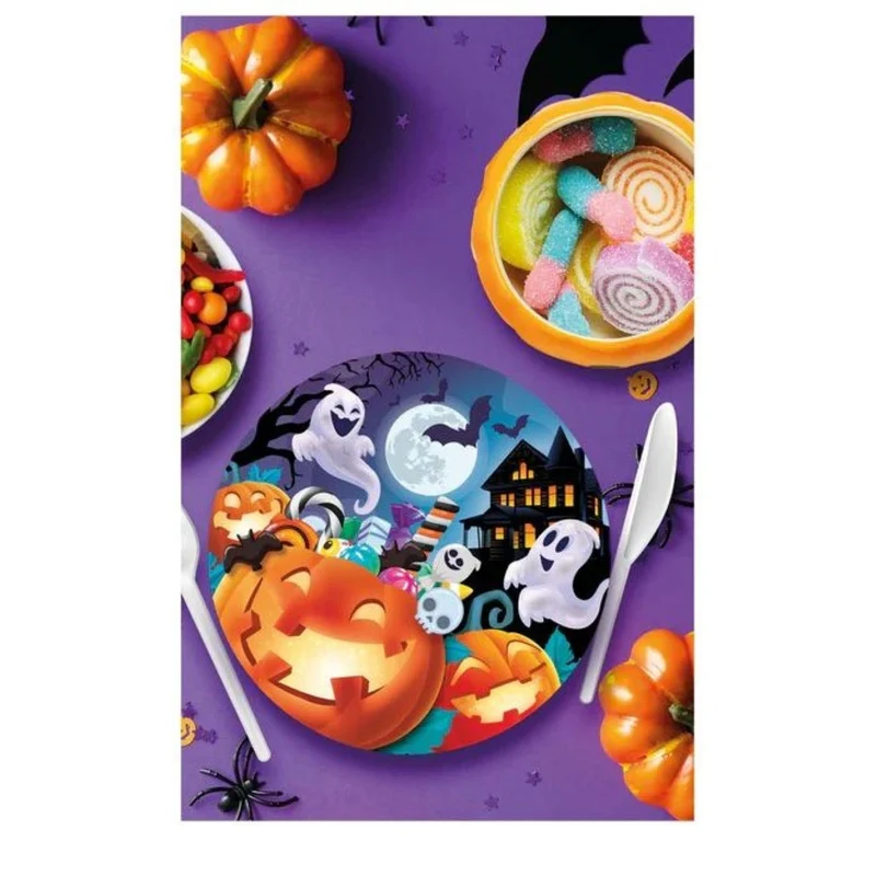 Halloween "Geister & Kürbisse" | Pappteller Ø23cm/6Stk.