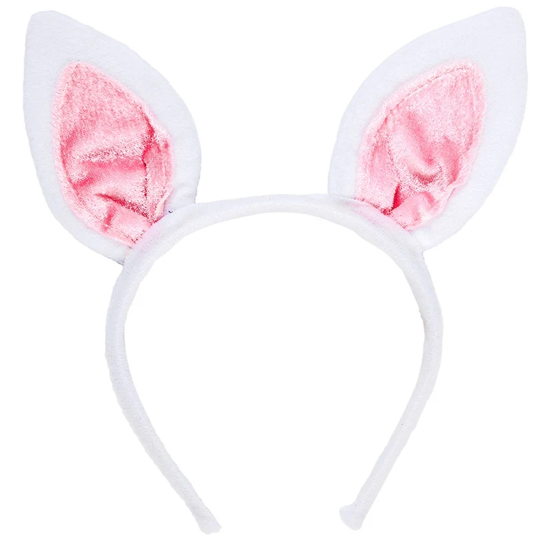 Hase Kostüm Set 3-tlg. mit Haarreif | Weiß Rosa